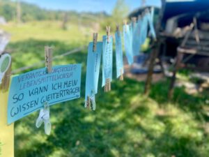 Frage zur Selbstreflexion "So kann ich mein erlangtes Wissen weitergeben"